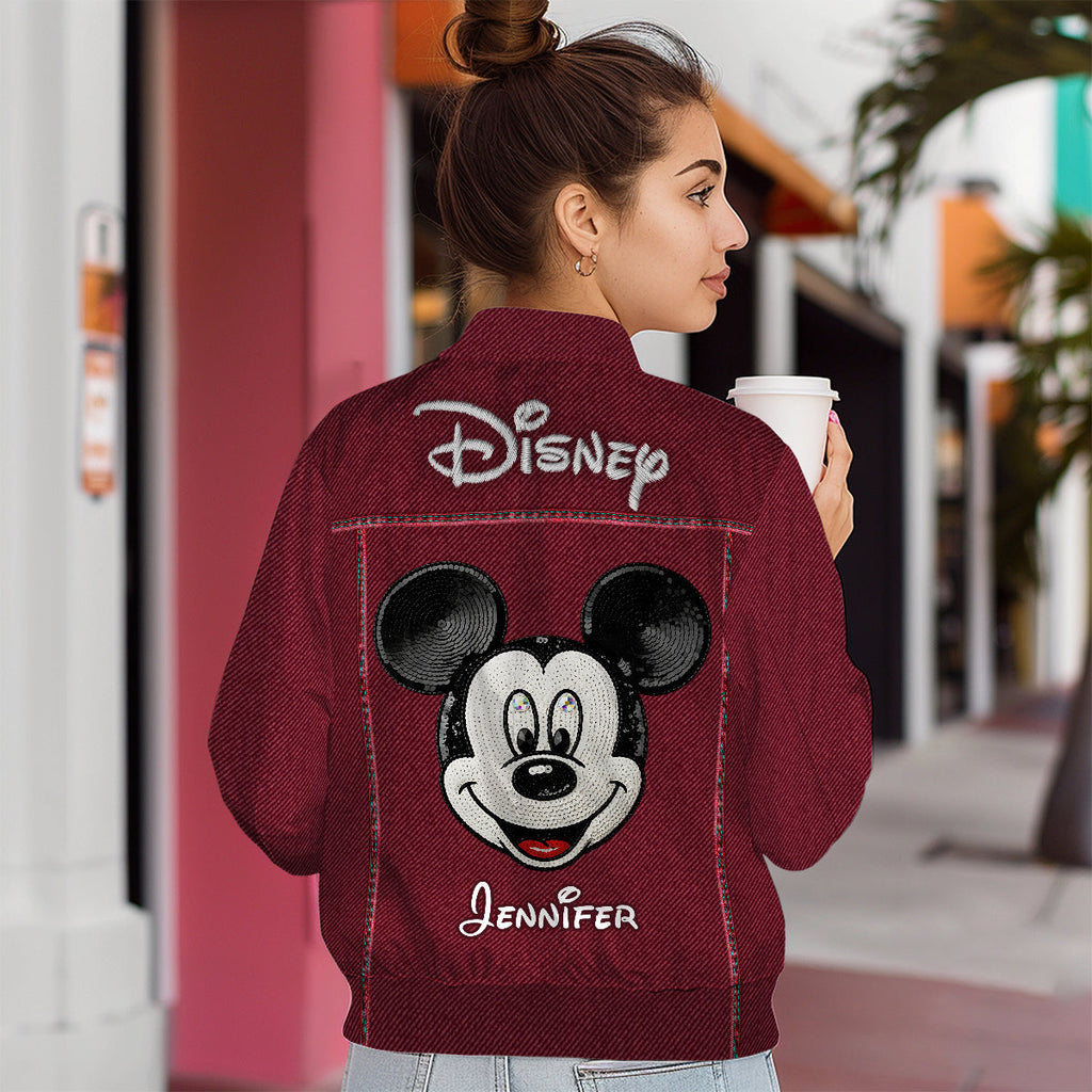 Personalized Bomber Jacket Custom Name Disney Gift Bomber Jacket GradoCreations