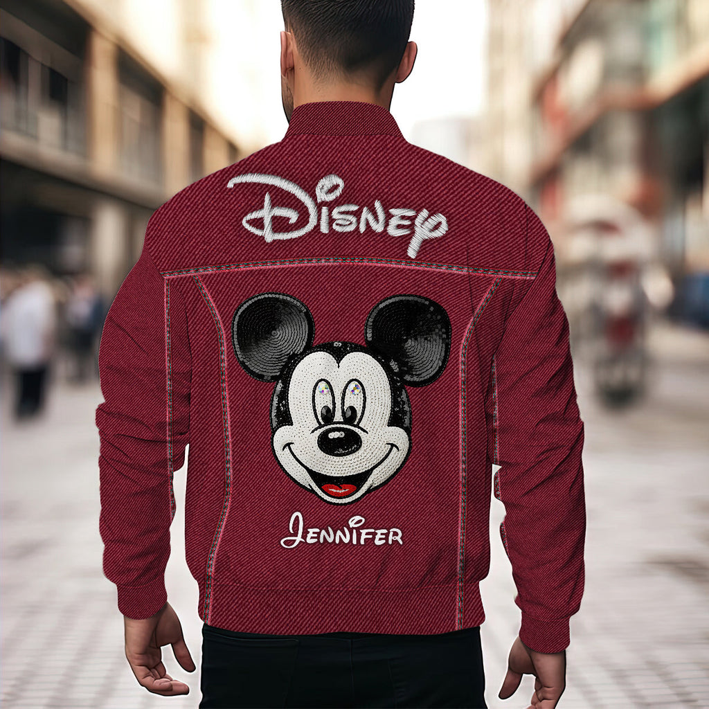 Personalized Bomber Jacket Custom Name Disney Gift Bomber Jacket GradoCreations