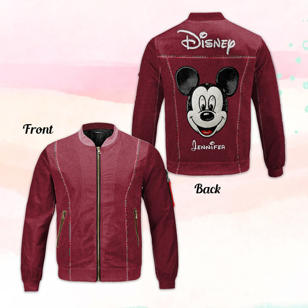 Personalized Bomber Jacket Custom Name Disney Gift Bomber Jacket GradoCreations