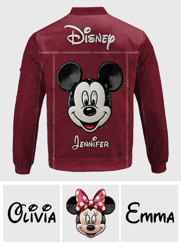 Personalized Bomber Jacket Custom Name Disney Gift Bomber Jacket GradoCreations