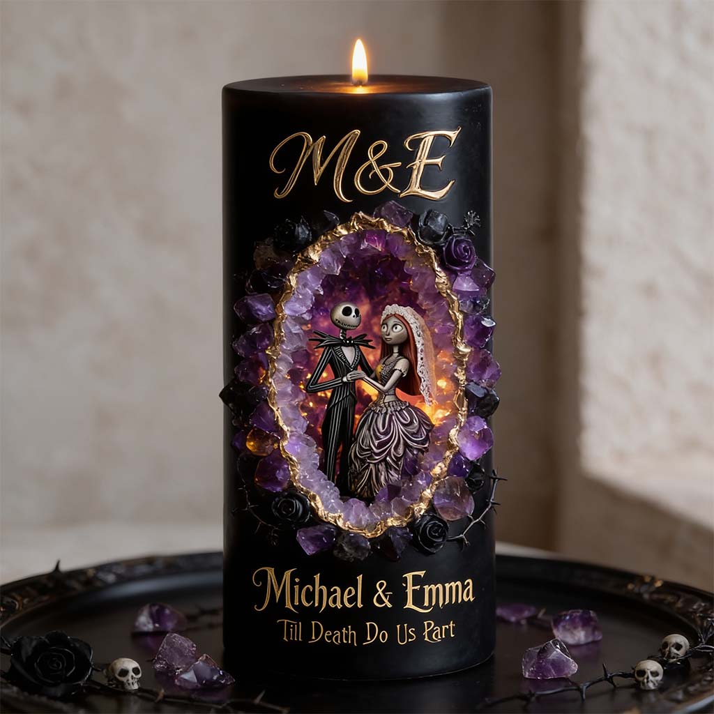 Personalized Flameless LED Candle Memorial Gift for Couple Flameless Candle GradoCreations