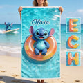 Personalized Tropical Alien Quick-Dry Beach Towel for Kids Beach Towel GradoCreations