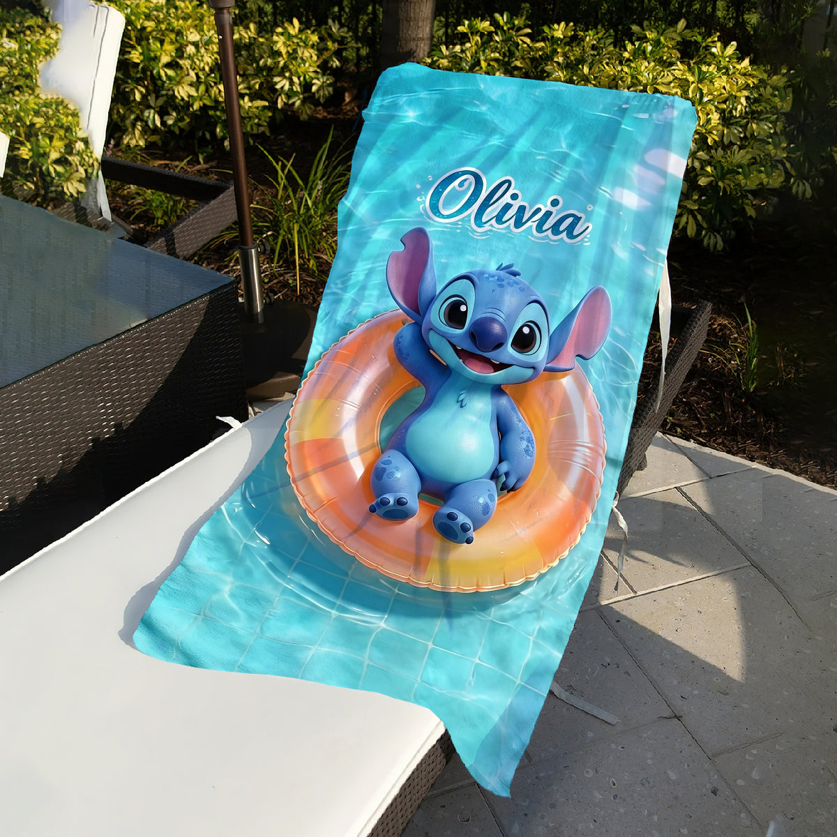 Personalized Tropical Alien Quick-Dry Beach Towel for Kids Beach Towel GradoCreations