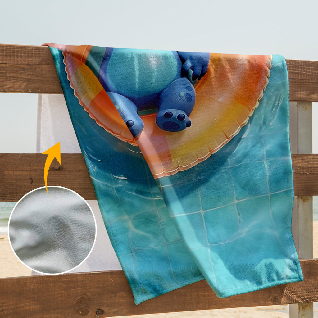 Personalized Tropical Alien Quick-Dry Beach Towel for Kids Beach Towel GradoCreations