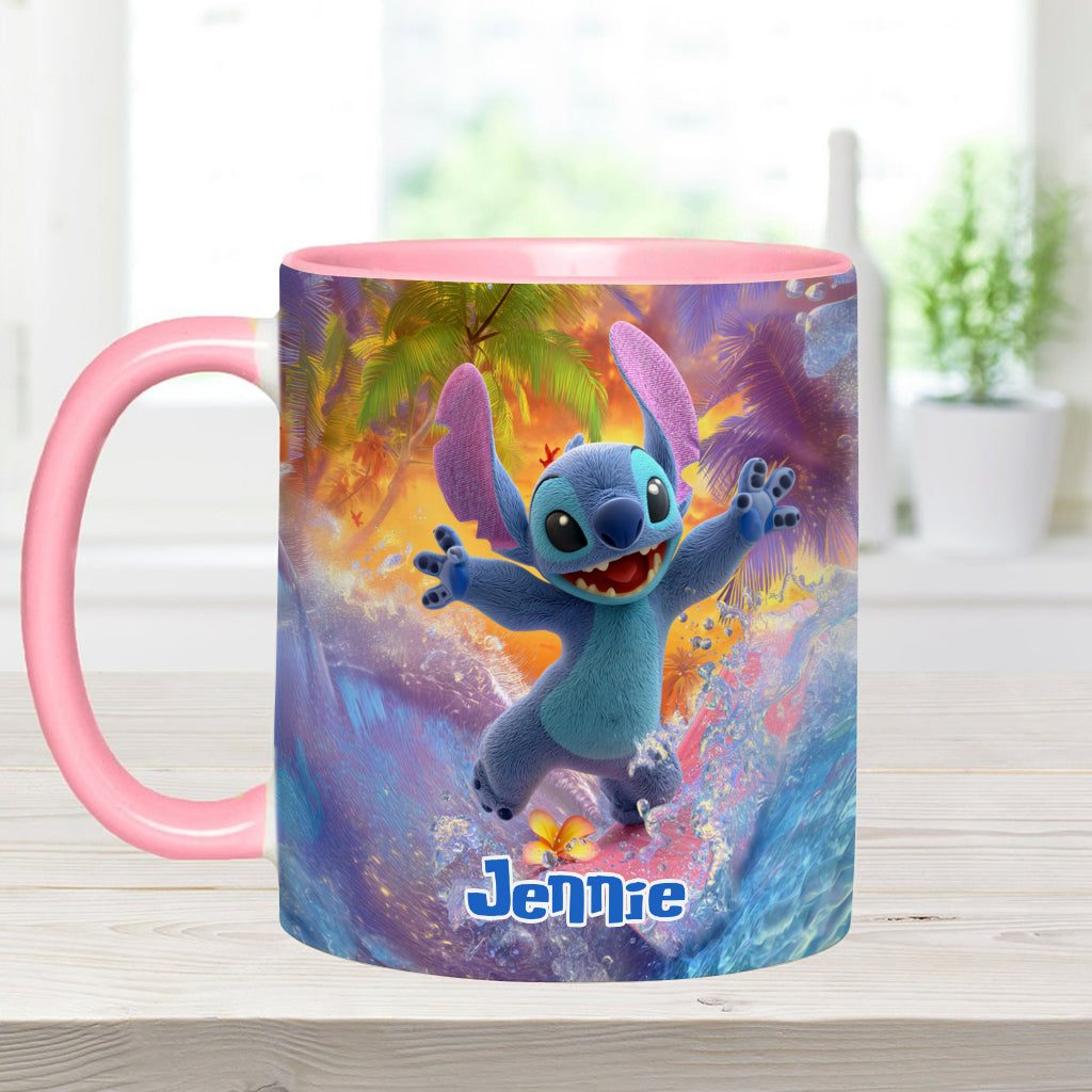 Personalized Beach Accent Mug with Ohana Design for Mom Accent Mug GradoCreations