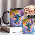 Personalized Beach Accent Mug with Ohana Design for Mom Accent Mug GradoCreations