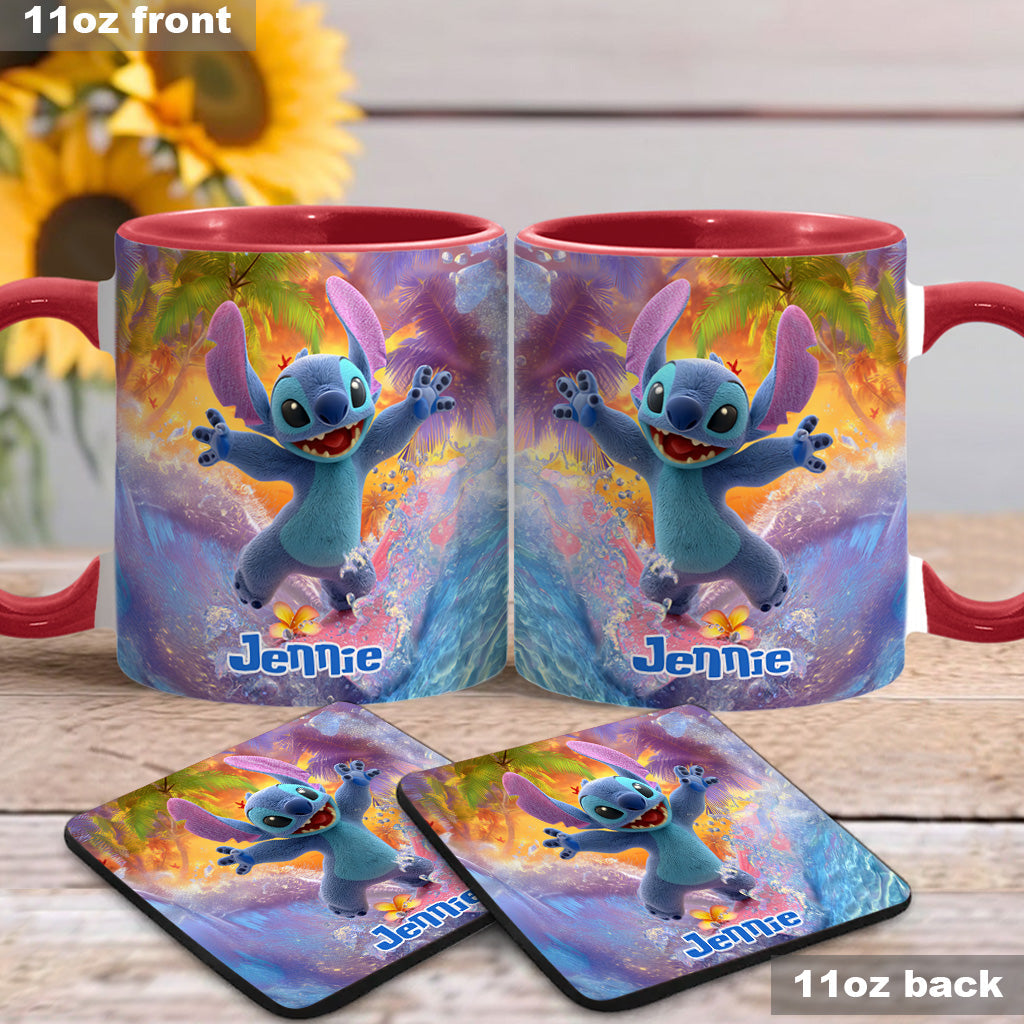 Personalized Beach Accent Mug with Ohana Design for Mom Accent Mug GradoCreations