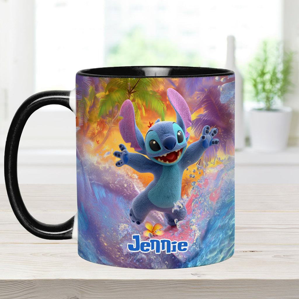 Personalized Beach Accent Mug with Ohana Design for Mom Accent Mug GradoCreations