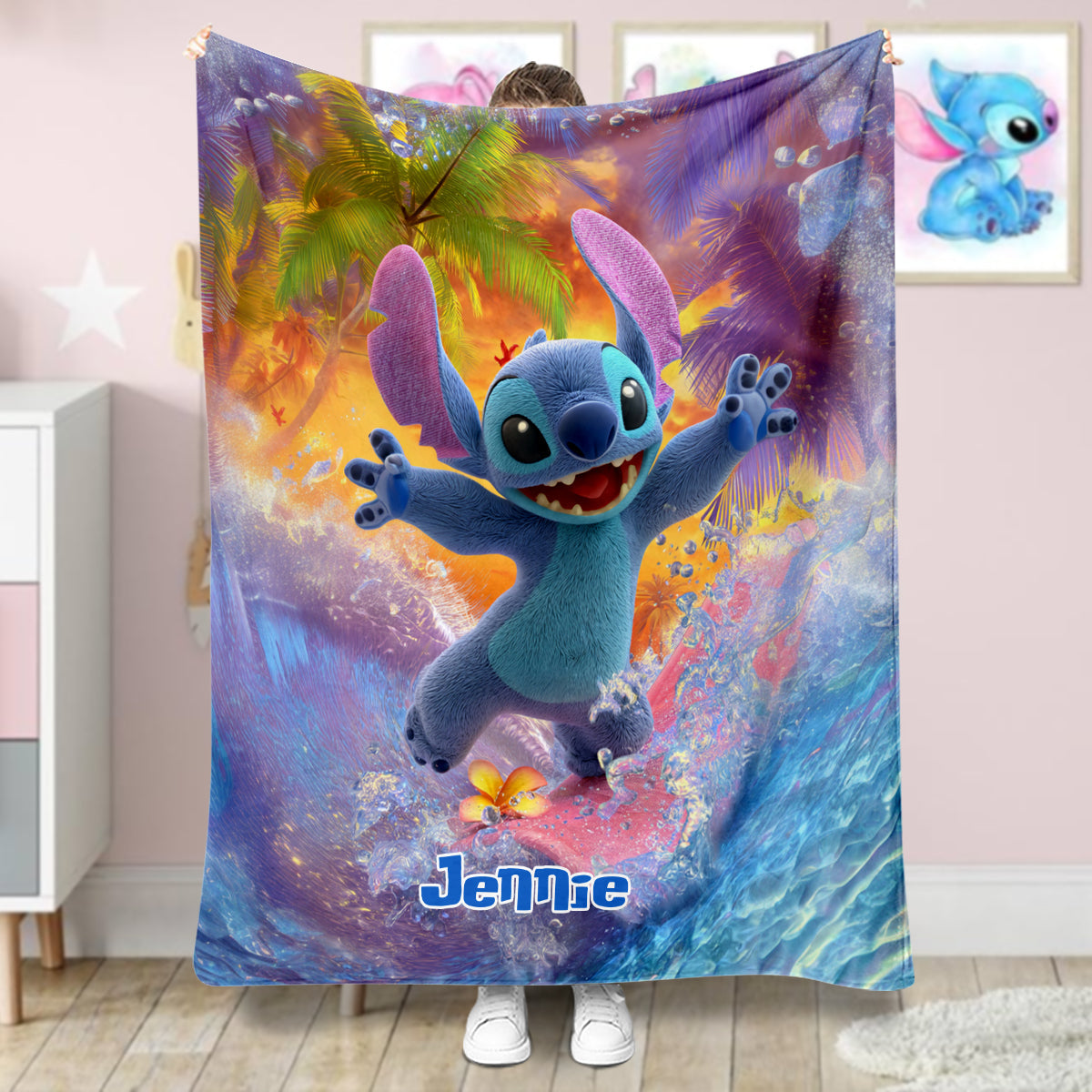 Personalized Ohana Blanket Custom Name Design Gift for Kids Blanket GradoCreations