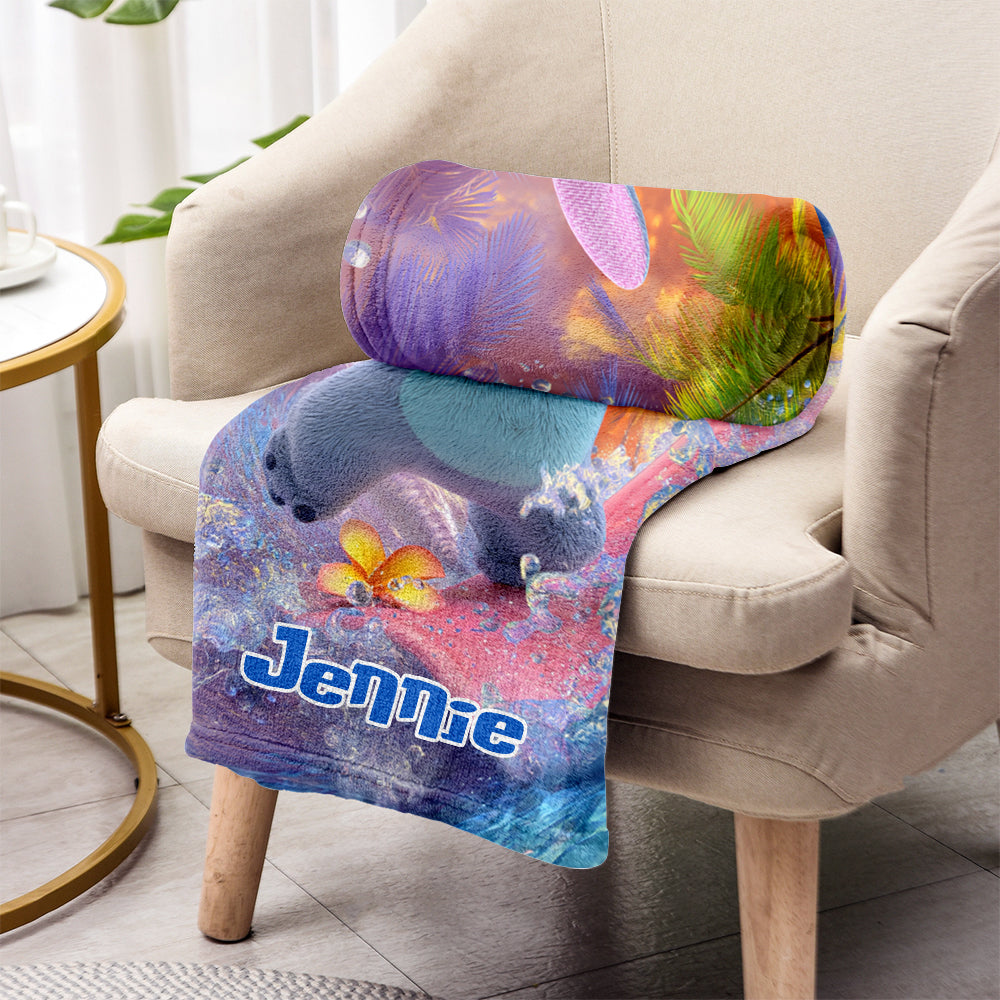 Personalized Ohana Blanket Custom Name Design Gift for Kids Blanket GradoCreations