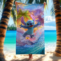 Personalized Quick-Dry Beach Towel Custom Name Ohana Gift Beach Towel GradoCreations