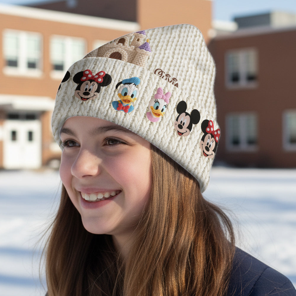 Personalized Disney Beanie Hat with Custom Name for Kids & Adults Beanie Hat GradoCreations