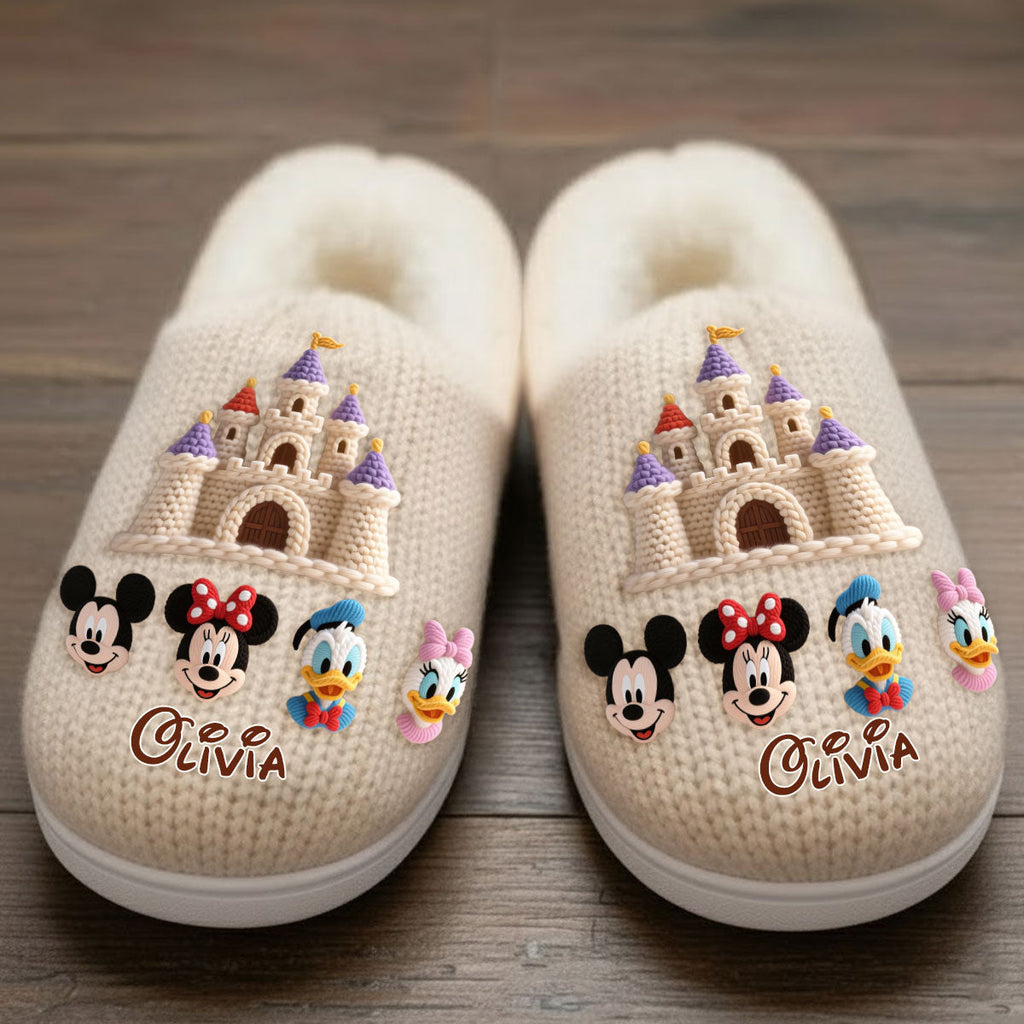 Personalized Disney Mouse Slippers Custom Name Gift for Kids Slippers GradoCreations