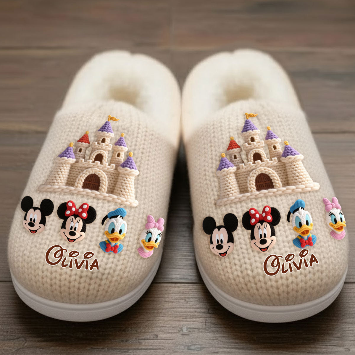Personalized Disney Mouse Slippers Custom Name Gift for Kids Slippers GradoCreations