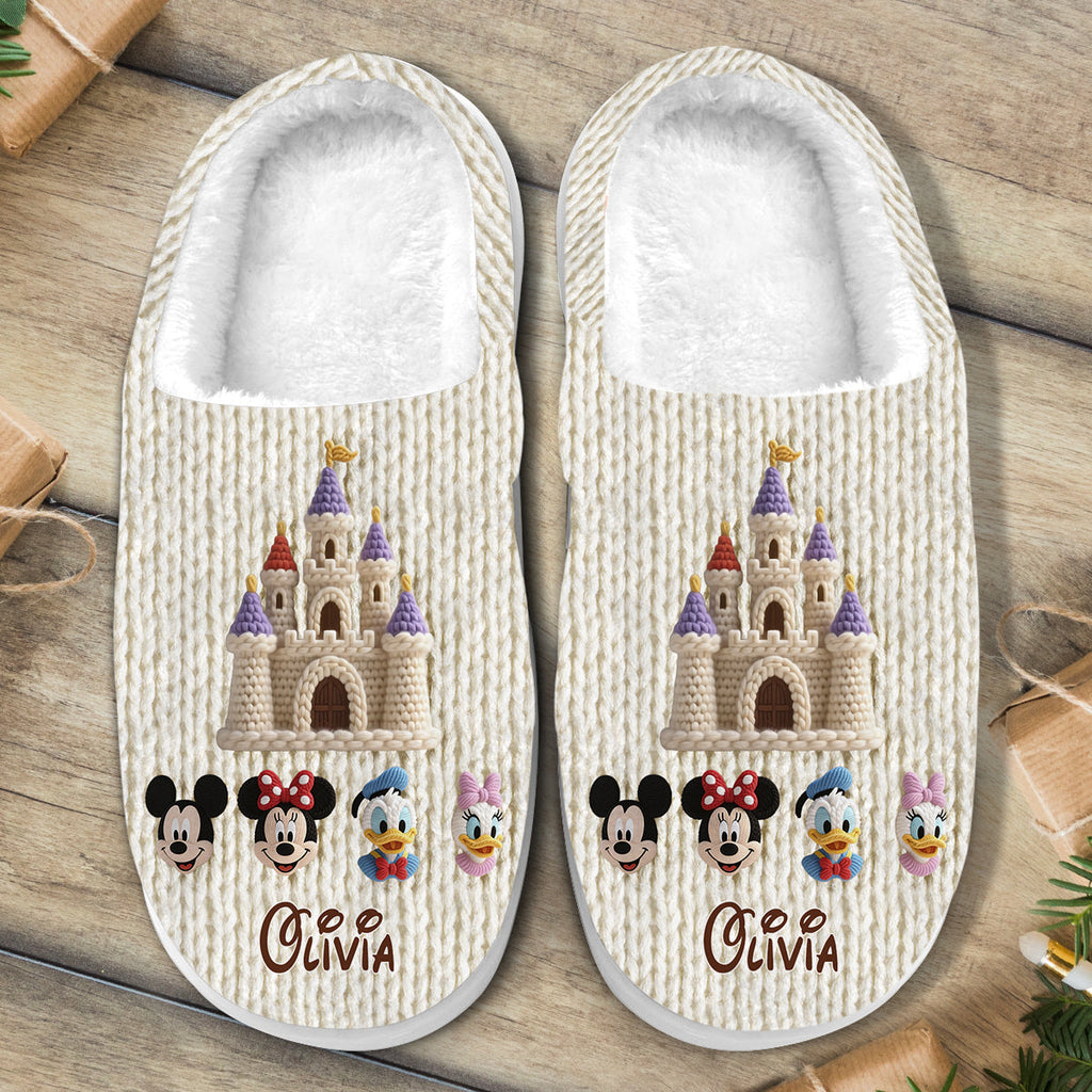 Personalized Disney Mouse Slippers Custom Name Gift for Kids Slippers GradoCreations