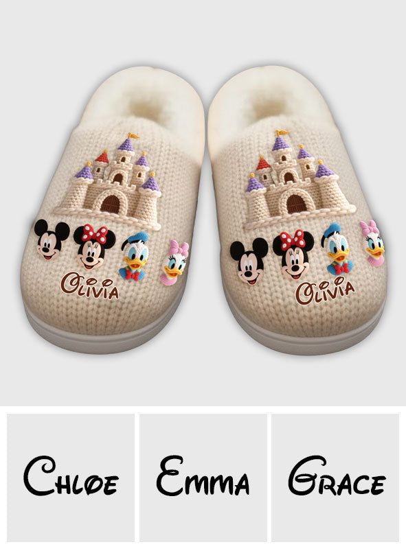Personalized Disney Mouse Slippers Custom Name Gift for Kids Slippers GradoCreations
