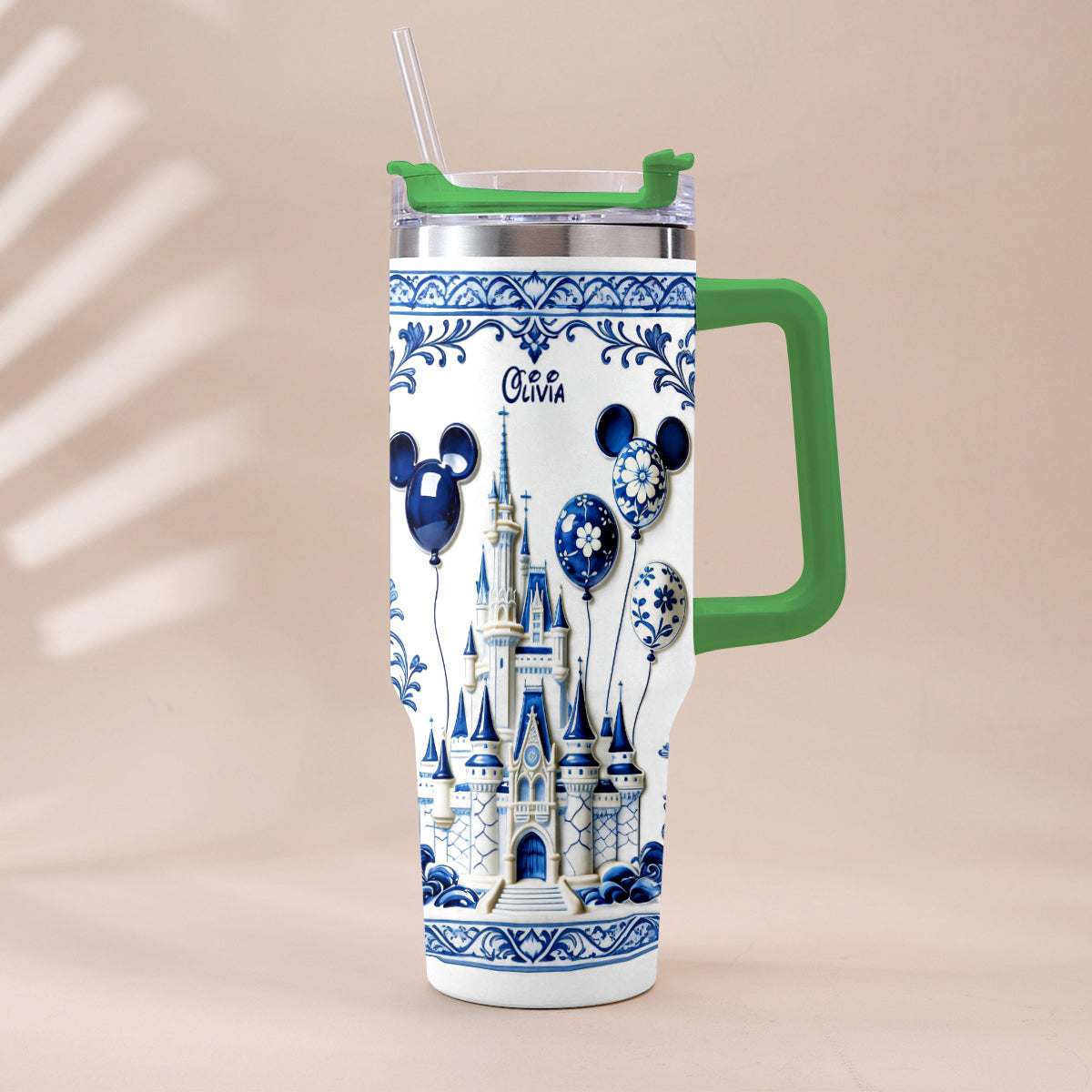 Personalized Castle Tumbler with Plush Charm Gift for Kids Tumbler With Plush Charm GradoCreations