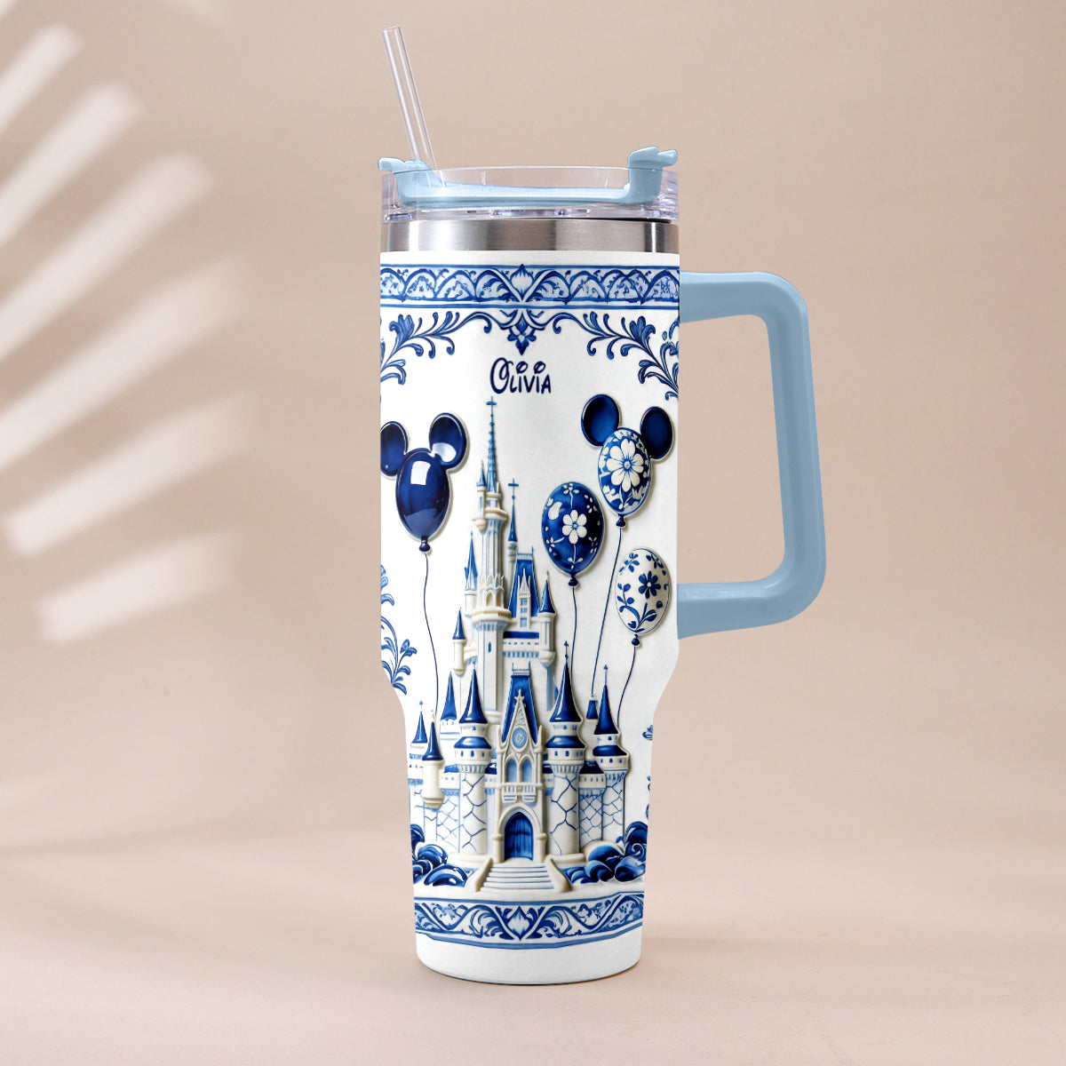 Personalized Castle Tumbler with Plush Charm Gift for Kids Tumbler With Plush Charm GradoCreations