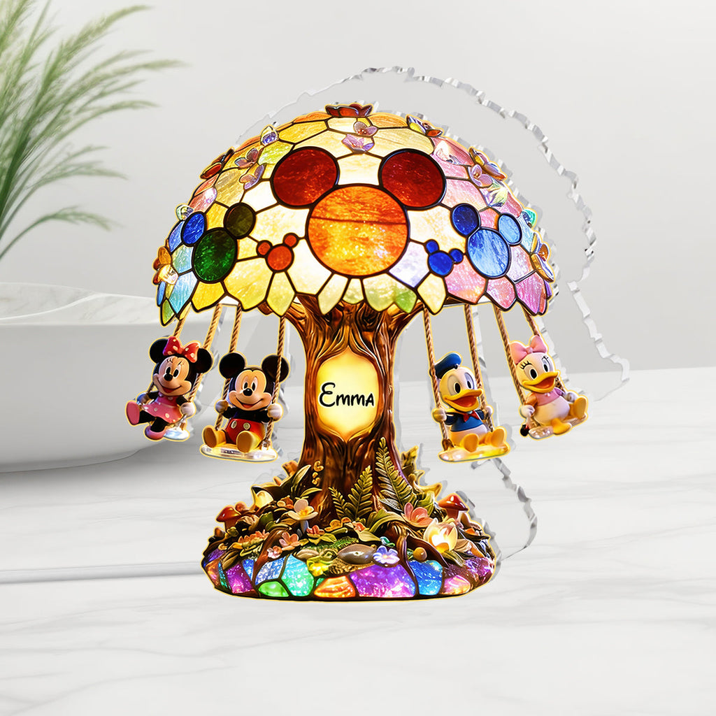 Personalized Cartoon Mouse Acrylic LED Night Light Gift Acrylic LED Night Light GradoCreations