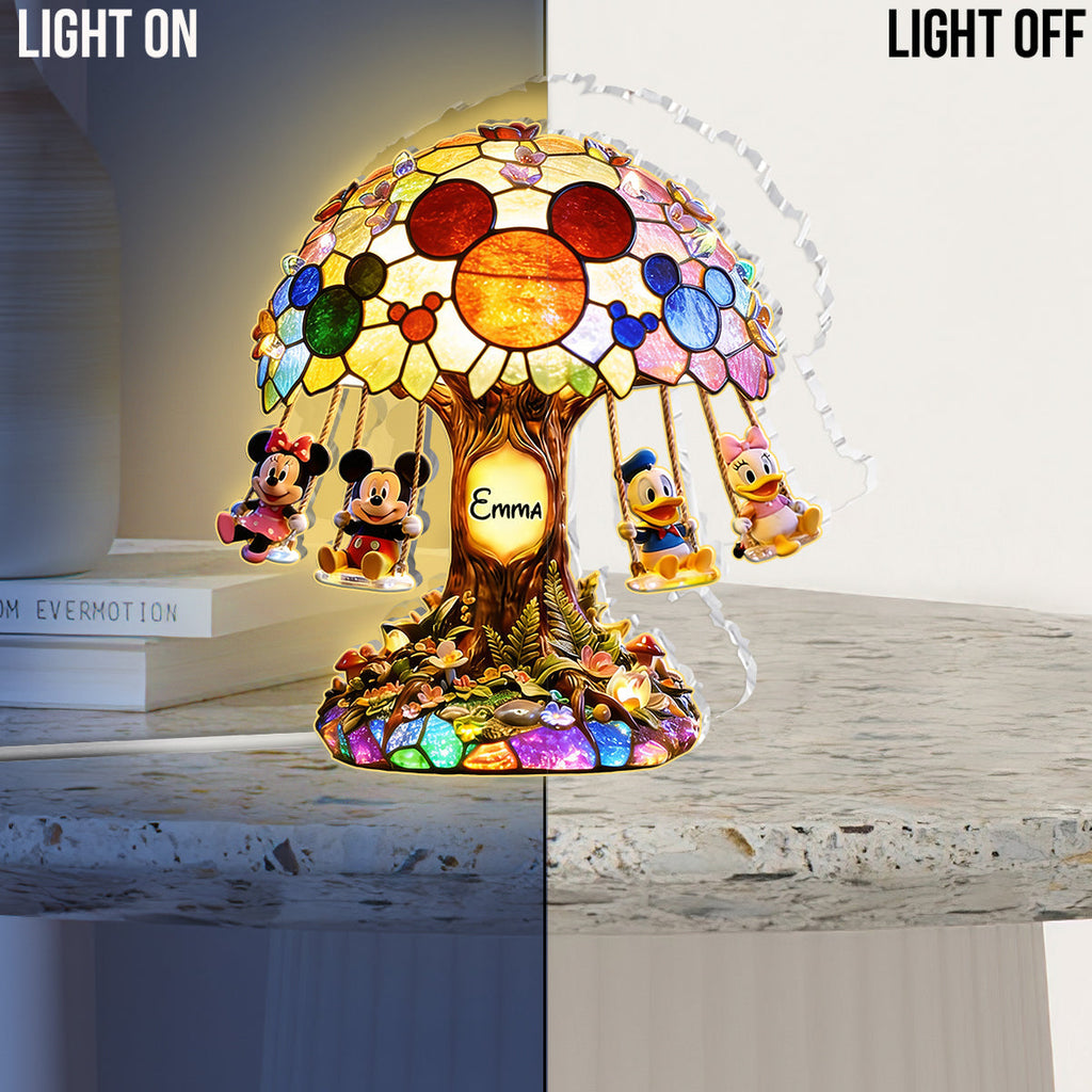 Personalized Cartoon Mouse Acrylic LED Night Light Gift Acrylic LED Night Light GradoCreations