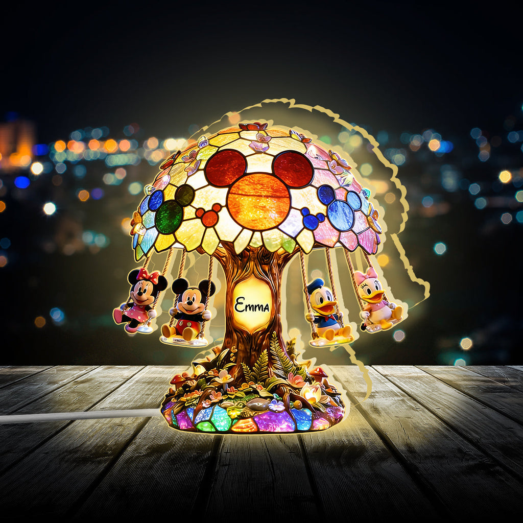 Personalized Cartoon Mouse Acrylic LED Night Light Gift Acrylic LED Night Light GradoCreations