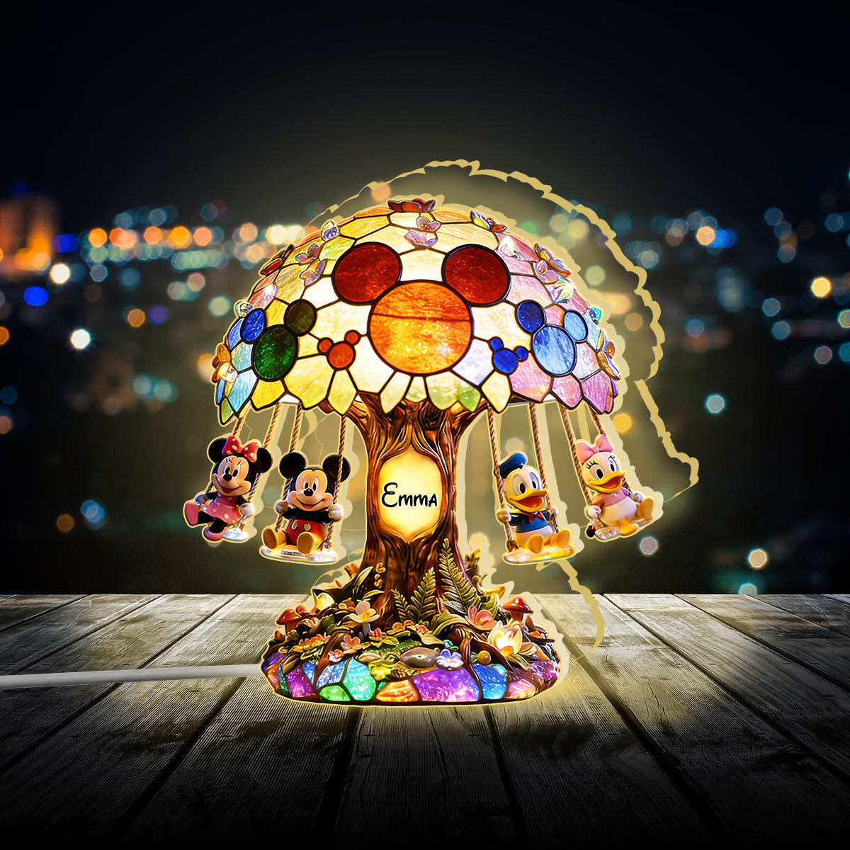 Personalized Cartoon Mouse Acrylic LED Night Light Gift Acrylic LED Night Light GradoCreations