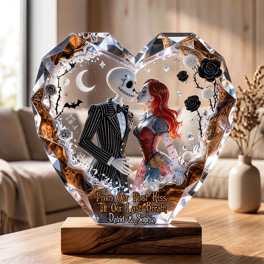 Personalized Acrylic Heart Plaque Custom Name Gift for Couples Custom Shaped Acrylic Plaque GradoCreations
