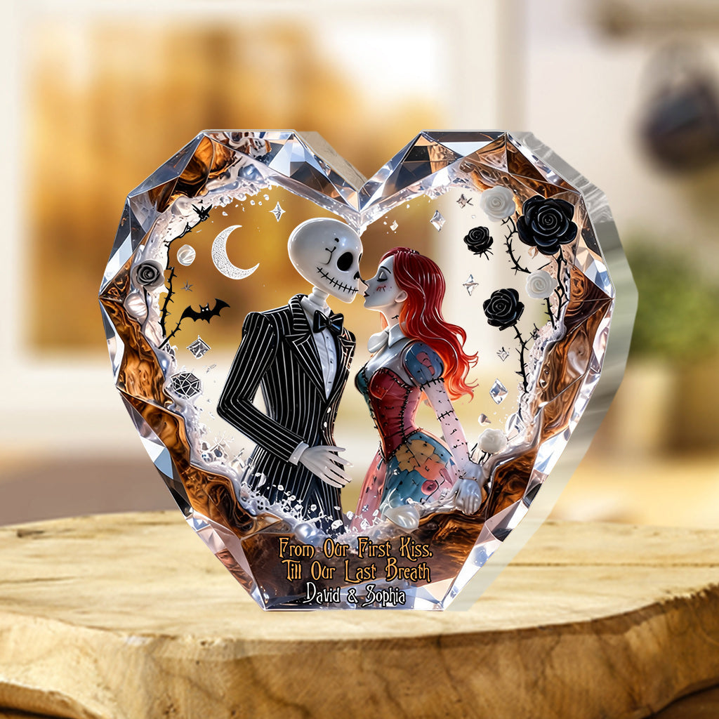 Personalized Heart Acrylic Plaque Custom Couple Gift for Anniversary Acrylic Plaque GradoCreations