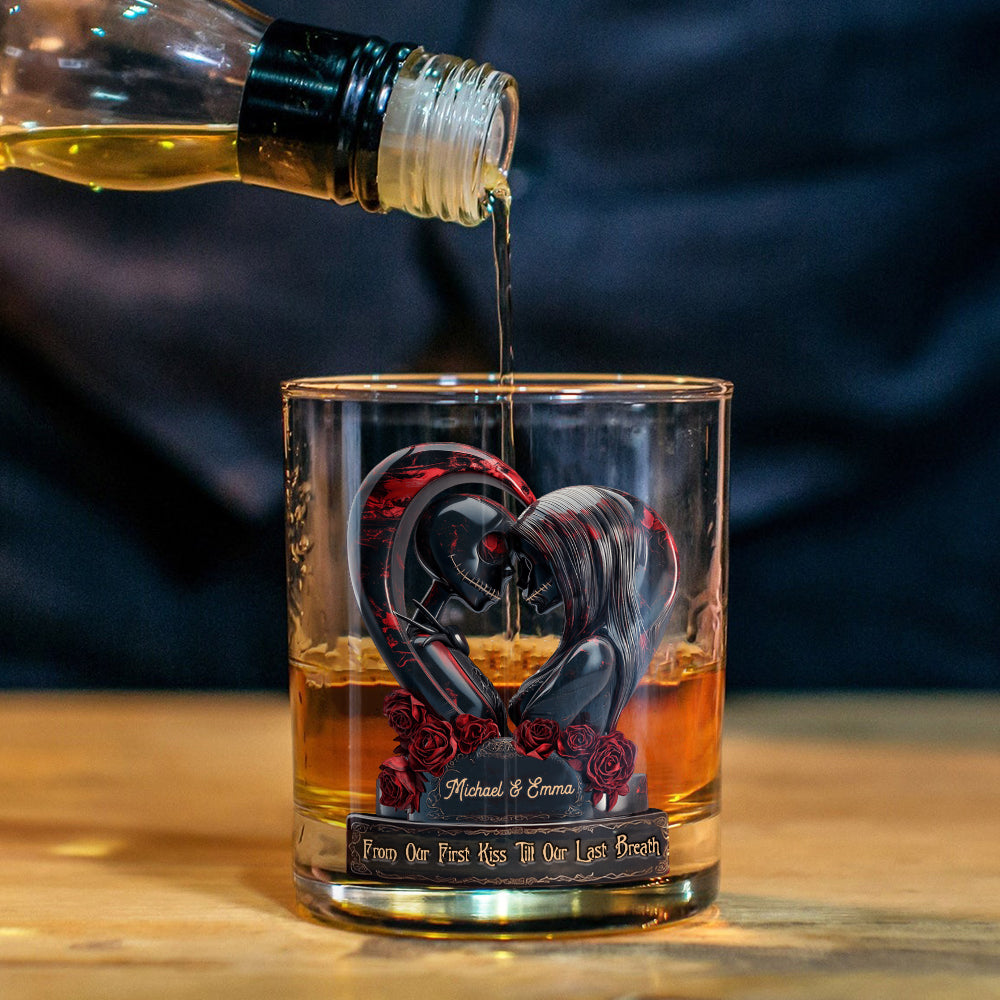 Personalized Nightmare Whiskey Glass Custom Name Gift for Couples Whiskey Glass GradoCreations