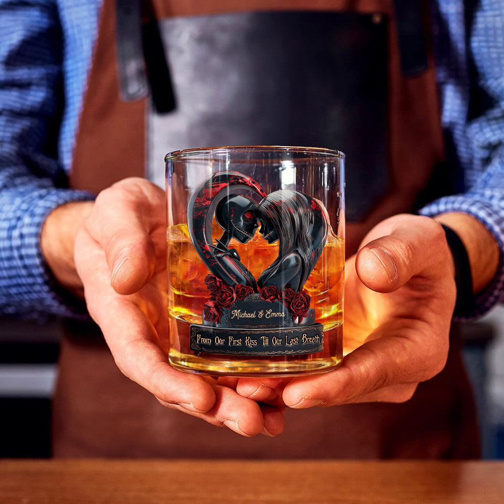 Personalized Nightmare Whiskey Glass Custom Name Gift for Couples Whiskey Glass GradoCreations
