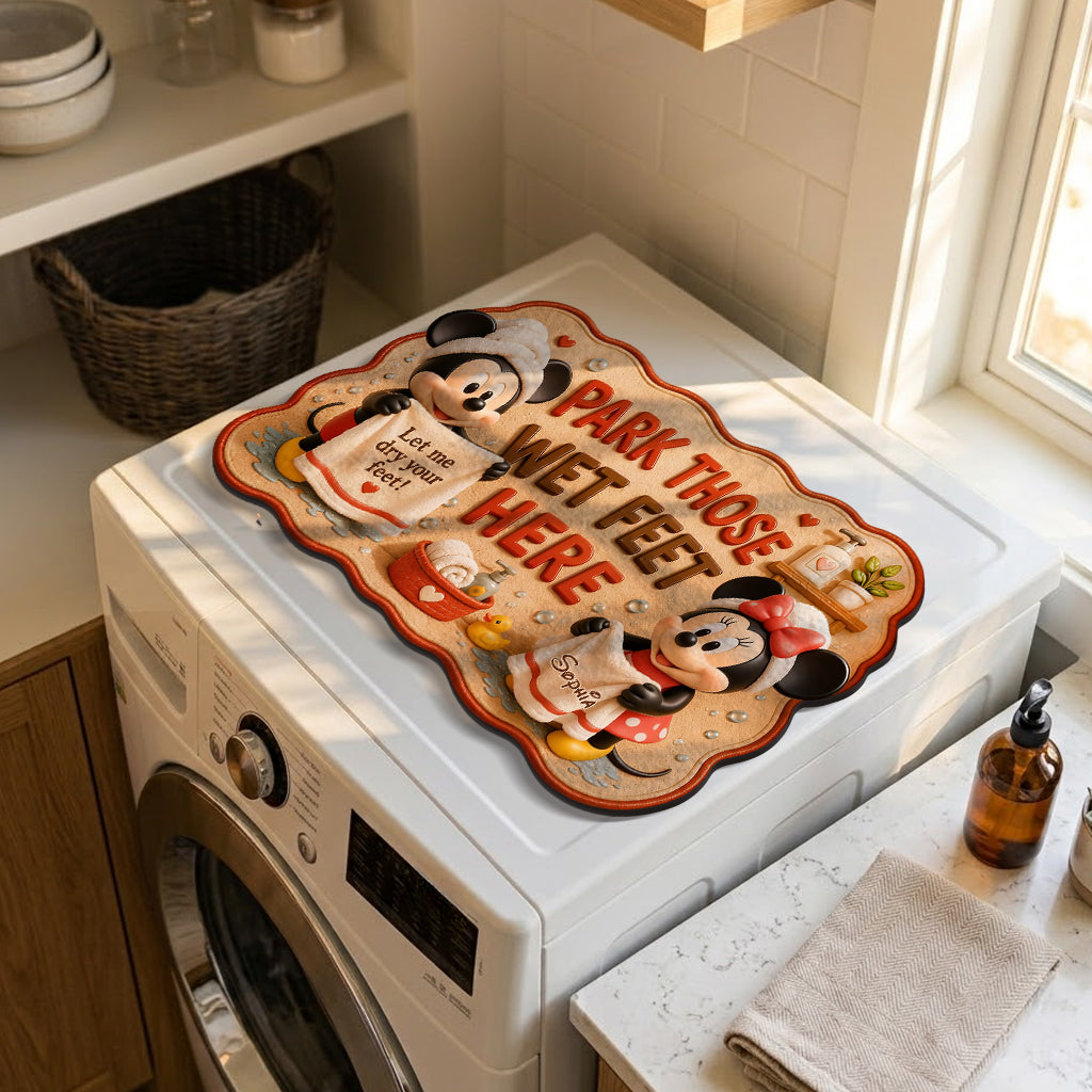 Personalized Mouse Drying Mat - Custom Name Gift for Kids Drying Mat GradoCreations
