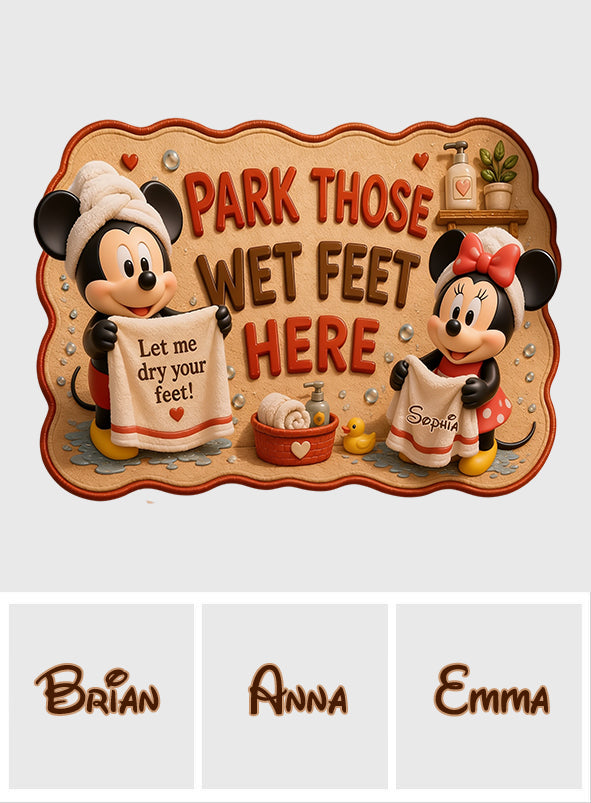 Personalized Mouse Drying Mat - Custom Name Gift for Kids Drying Mat GradoCreations