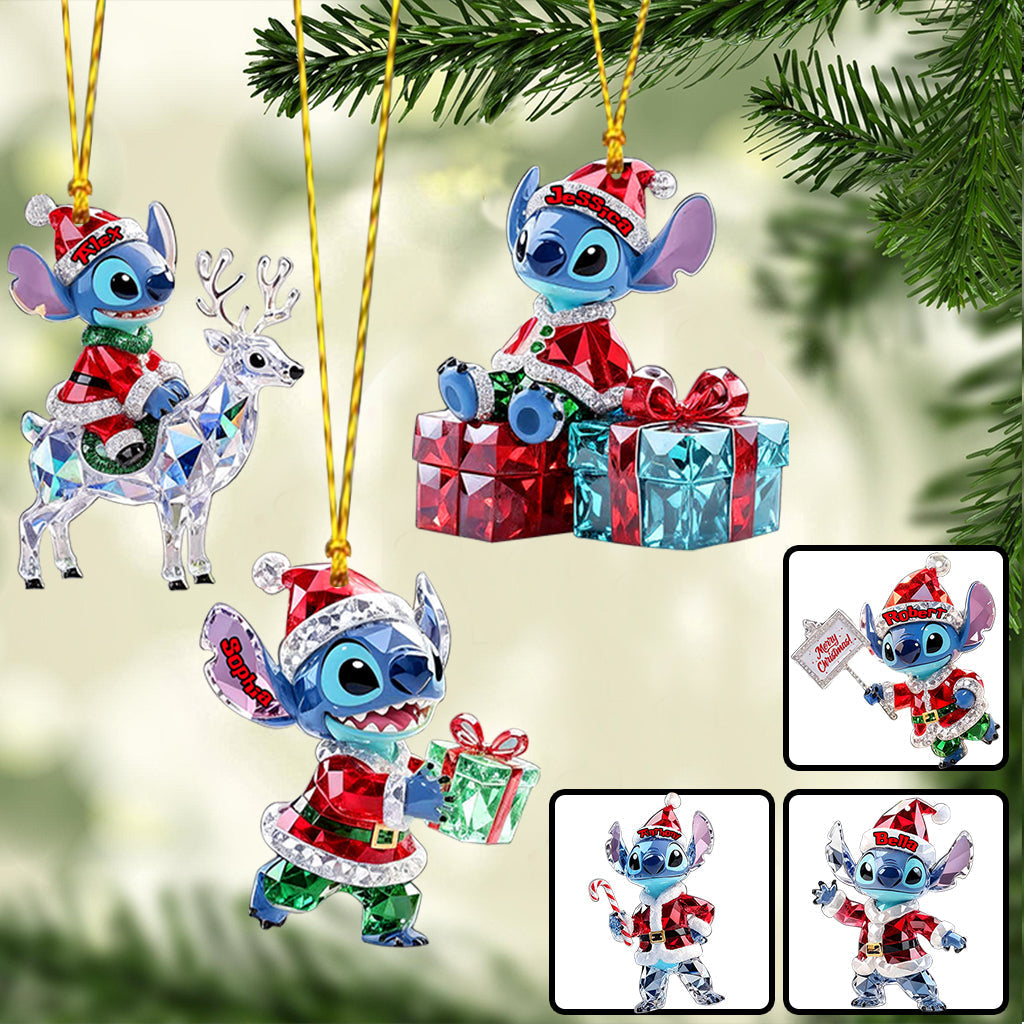 Personalized Ohana Family Ornament Custom Name 3D Acrylic Gift Ornament GradoCreations