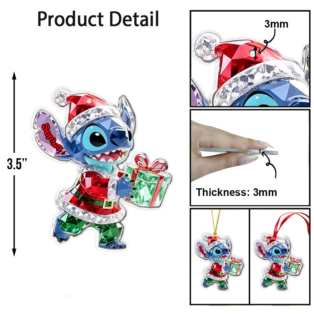 Personalized Ohana Family Ornament Custom Name 3D Acrylic Gift Ornament GradoCreations