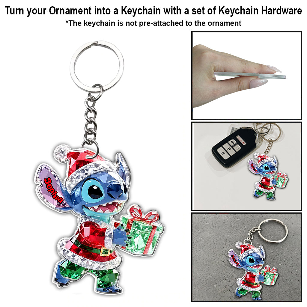 Personalized Ohana Family Ornament Custom Name 3D Acrylic Gift Ornament GradoCreations