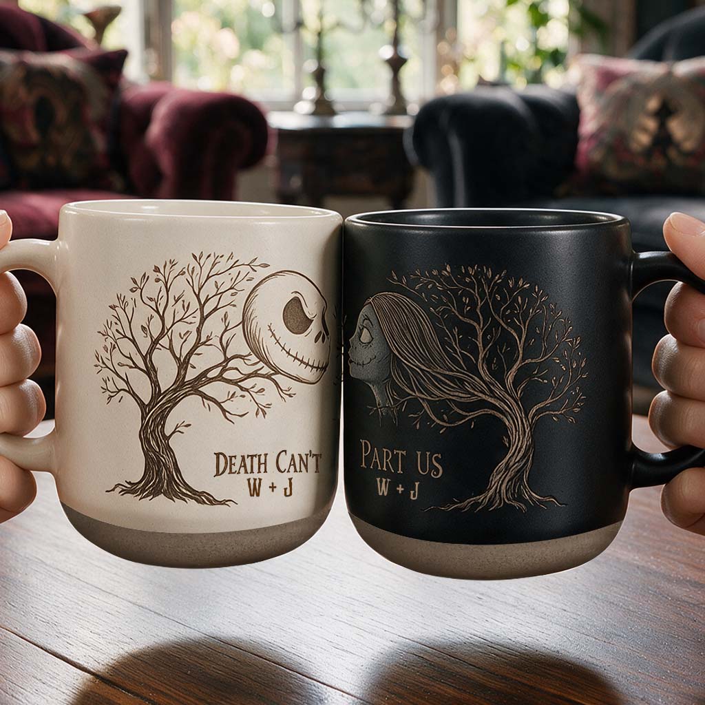 Personalized Nightmare Printed Pottery Mug Unique Couple Gift Printed Pottery Mug GradoCreations