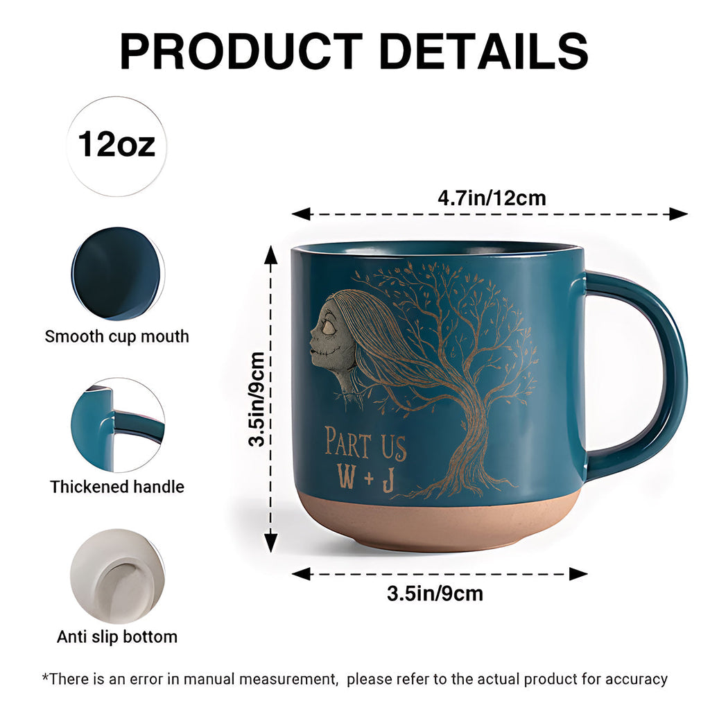 Personalized Nightmare Printed Pottery Mug Unique Couple Gift Printed Pottery Mug GradoCreations
