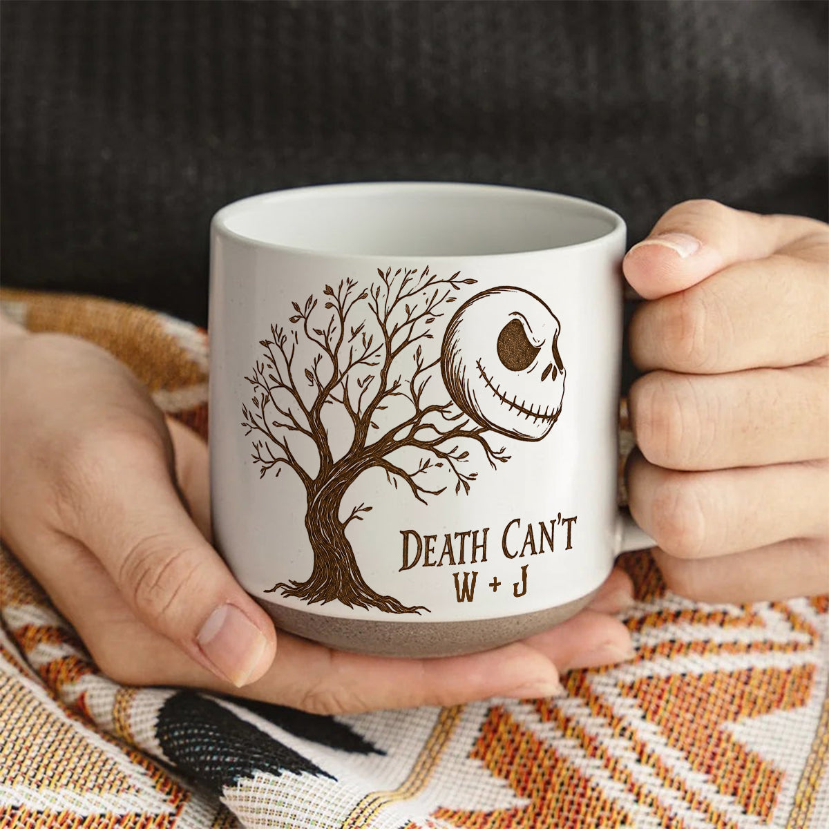 Personalized Nightmare Printed Pottery Mug Unique Couple Gift Printed Pottery Mug GradoCreations