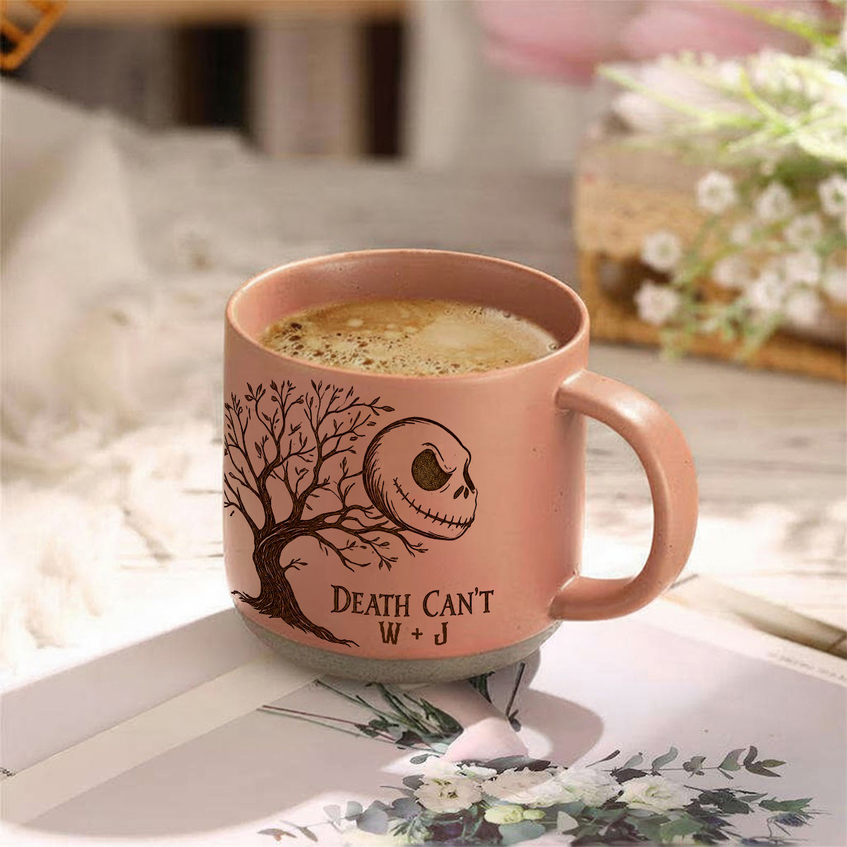 Personalized Nightmare Printed Pottery Mug Unique Couple Gift Printed Pottery Mug GradoCreations
