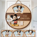 Personalized Mickey Mouse Spinner Sign Custom Bathroom Decor Spinner Sign Custom Shape GradoCreations