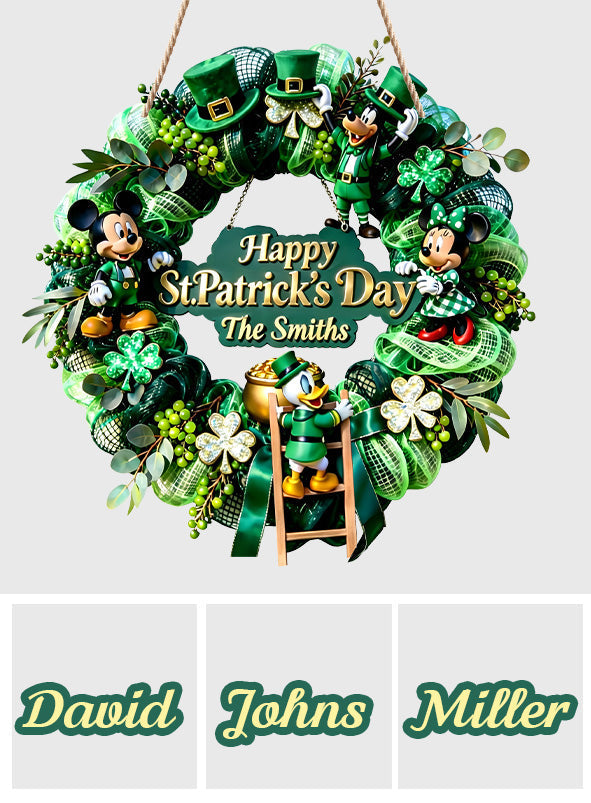 Personalized Cartoon Shamrock LED Acrylic Sign for St. Patrick's Day LED Light Acrylic Sign GradoCreations