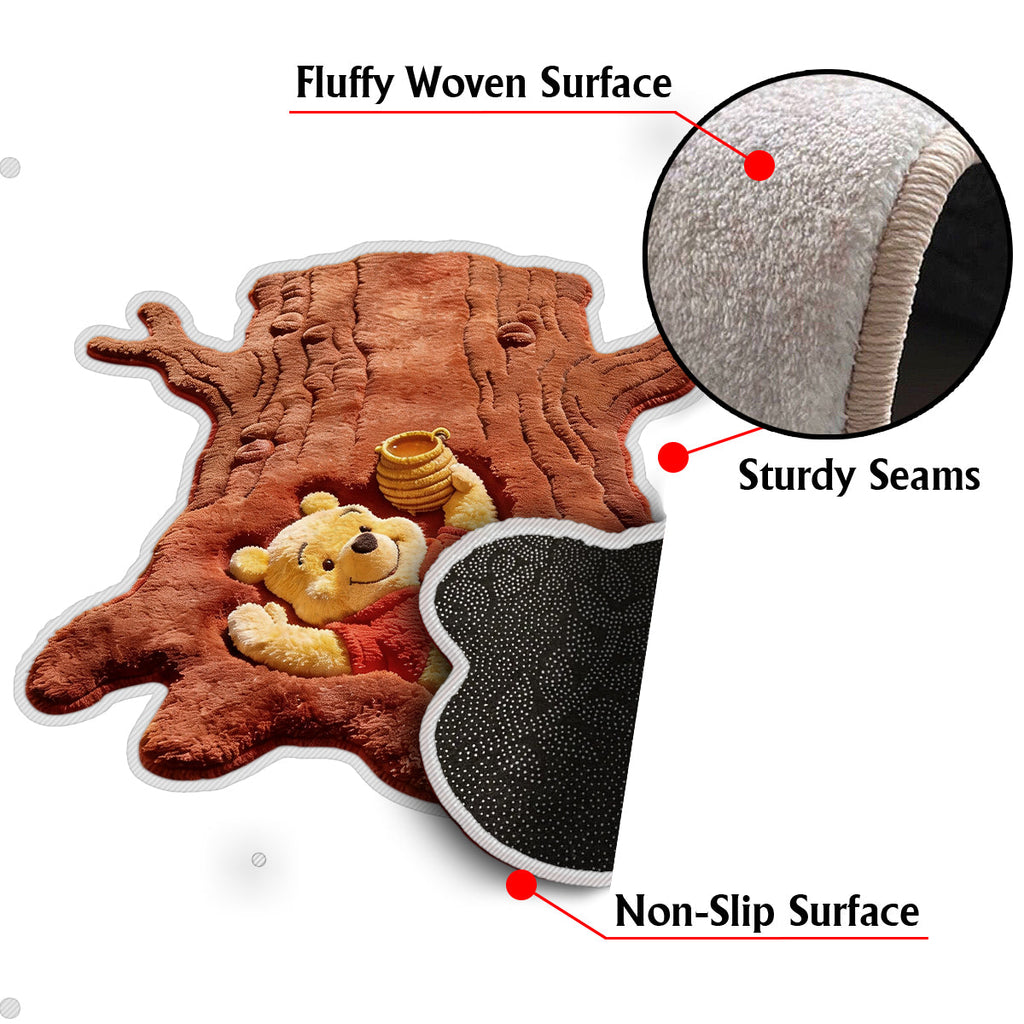 Personalized Cute Bear Tufted Rug Soft Non-Slip Gift for Kids Non-Slip Tufted Rug GradoCreations