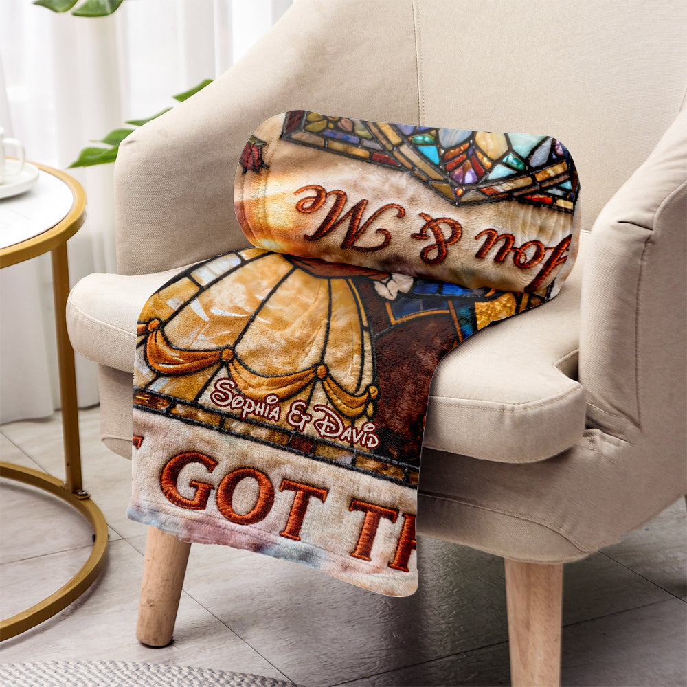 Personalized Beauty and the Beast Blanket with Custom Names for Couples Blanket GradoCreations