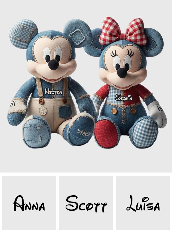 Personalized Cartoon Mouse Faux Fur Pillow Custom Gift Faux Fur Shaped Pillow GradoCreations