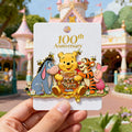 Personalized 100th Anniversary Acrylic Enamel Pin with Bear Design Acrylic Enamel Pin GradoCreations