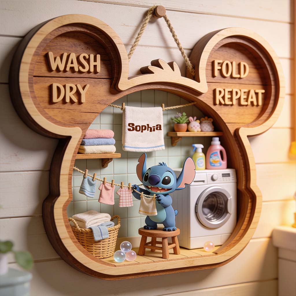 Personalized Disney Inspired 2 Layered Wood Sign for Home 2 Layered Wood Sign GradoCreations