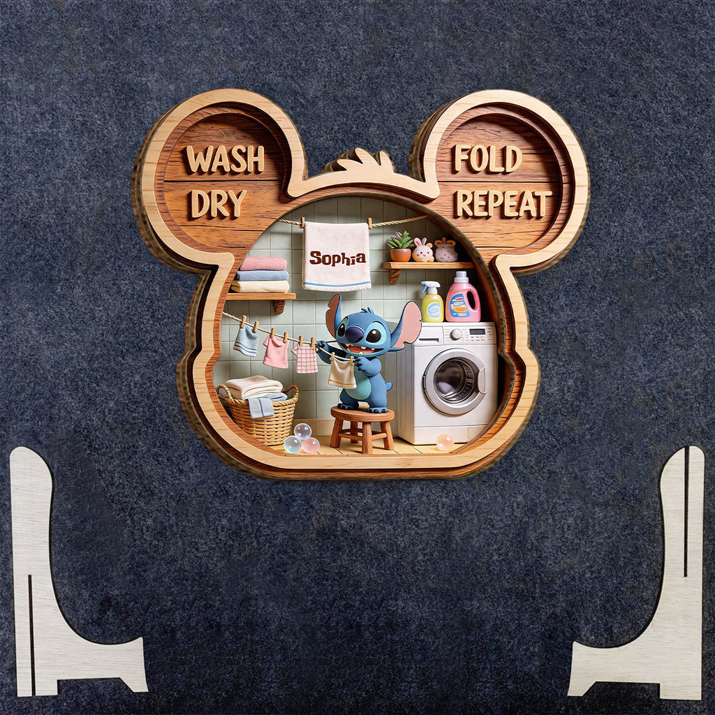 Personalized Disney Inspired 2 Layered Wood Sign for Home 2 Layered Wood Sign GradoCreations