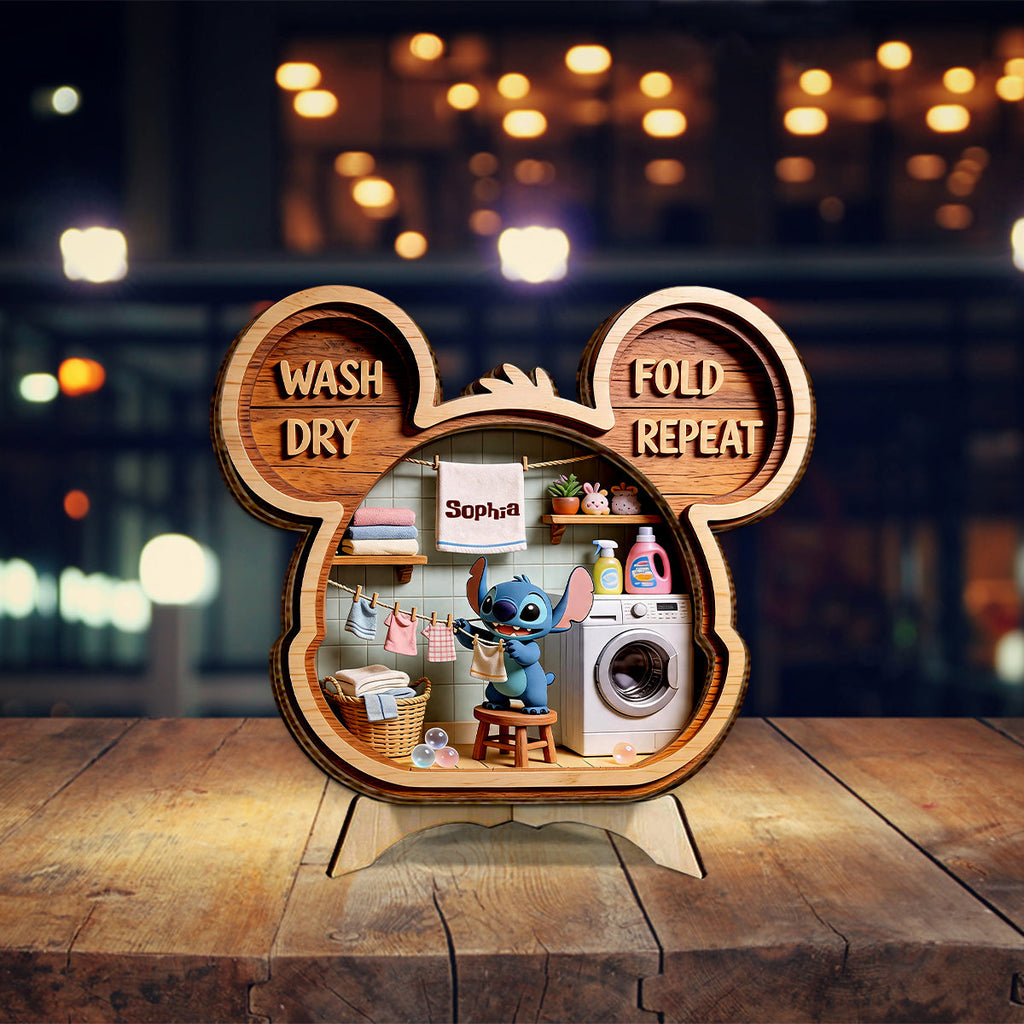 Personalized Disney Inspired 2 Layered Wood Sign for Home 2 Layered Wood Sign GradoCreations