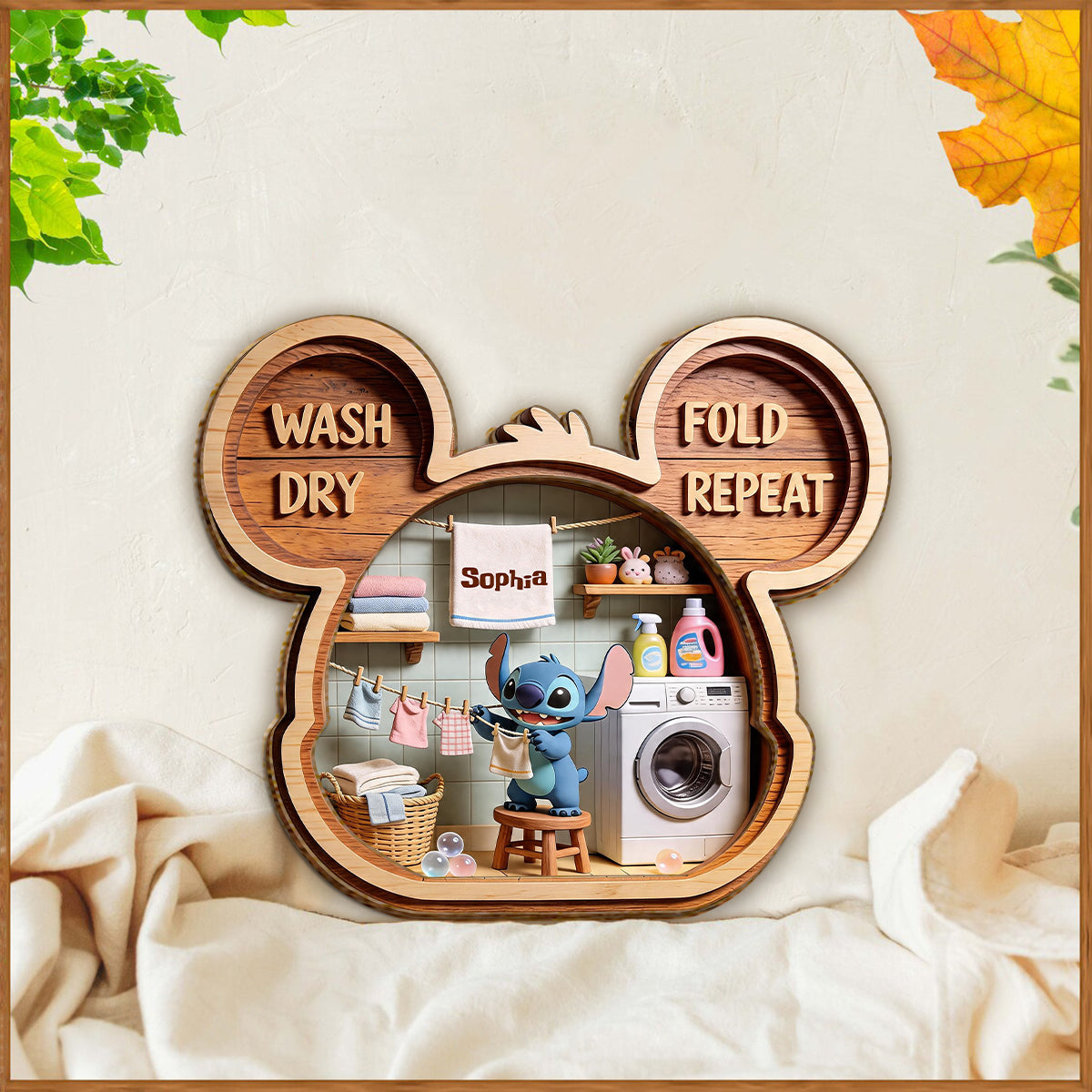 Personalized Disney Inspired 2 Layered Wood Sign for Home 2 Layered Wood Sign GradoCreations