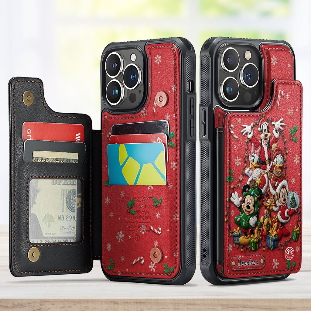 Personalized 3D Mouse Wallet Phone Case Christmas Gift Fully Printed Wallet Phone Case GradoCreations